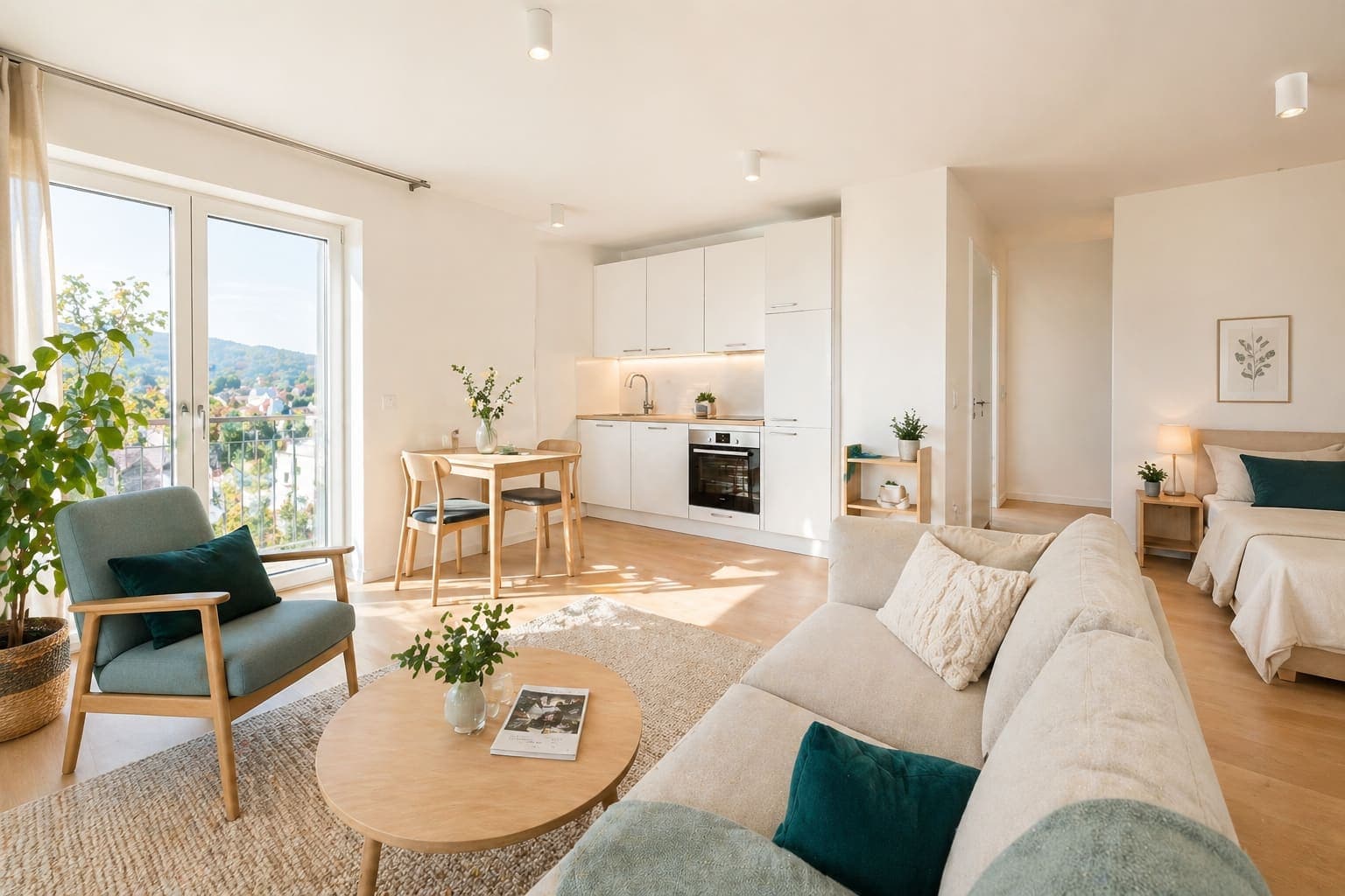 Helles Appartement mit Wohn- und Essbereich