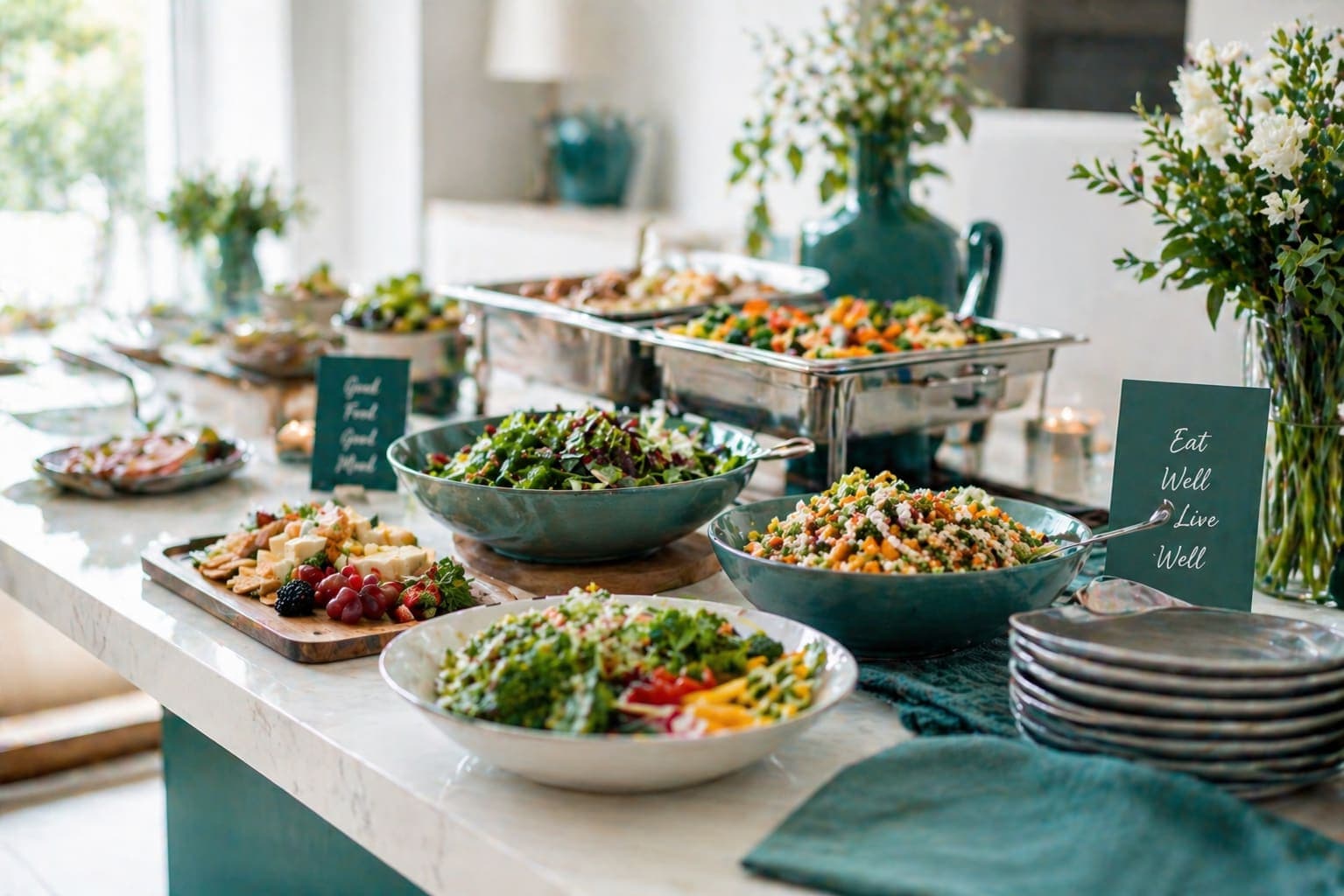 Reichhaltiges Catering-Buffet